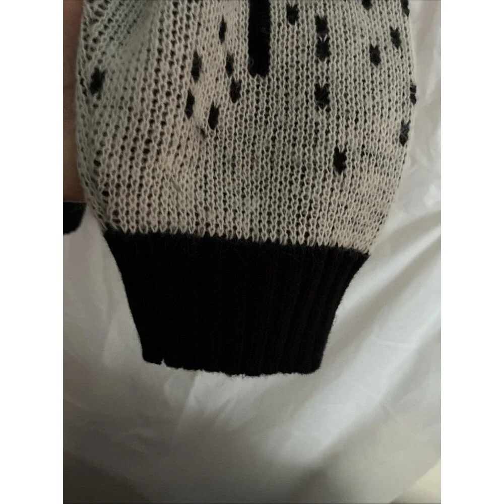VTG Sweater New York Graphic Knit Pullover Crewneck Black Long Sleeve USA Made